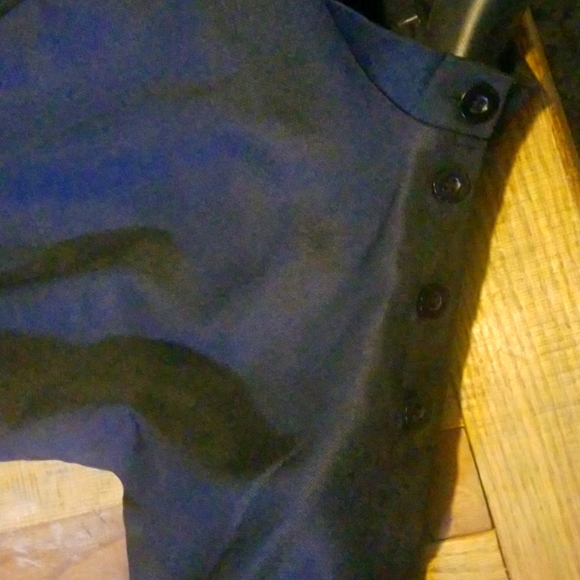 Structured Black Dress with Shoulder Button Detail - Size S - Picture 3 of 3